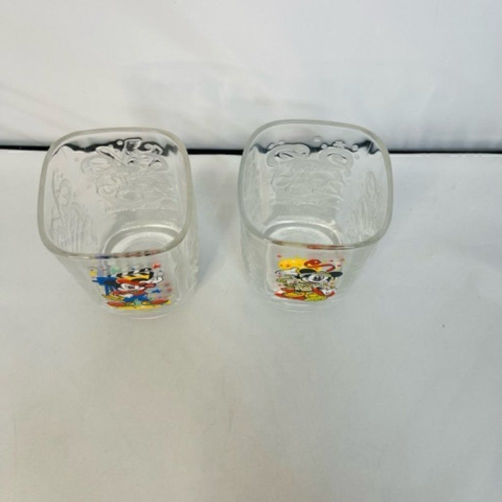 McDonalds Vintage 2000s Walt Disney World Mickey Mouse Kingdom Glasses Set Of 2. - Picture 6 of 7
